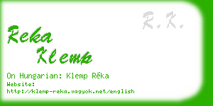 reka klemp business card